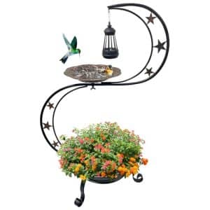 Bird Bath With Flowers around It