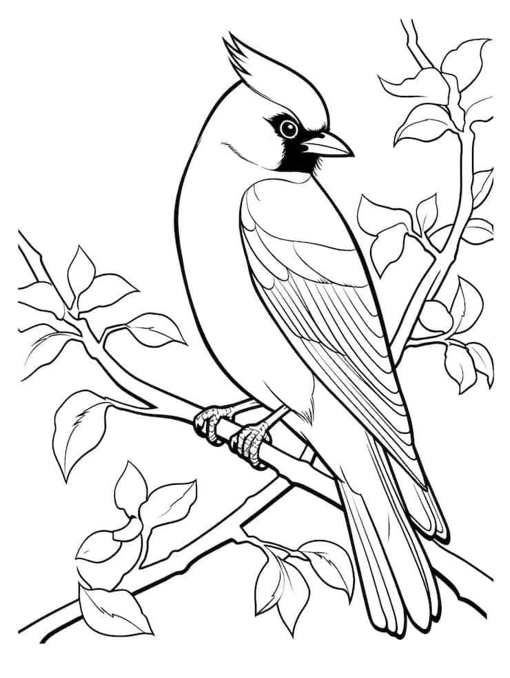 Cardinal Bird Pictures to Color