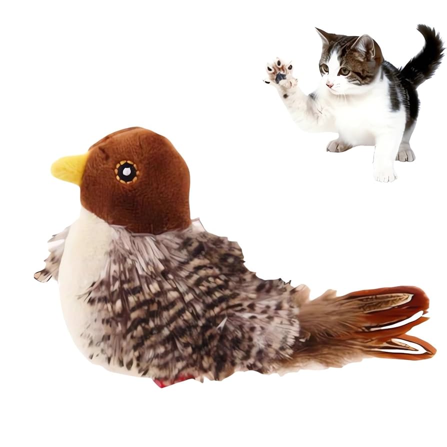 Chirping Flapping Bird Cat Toy