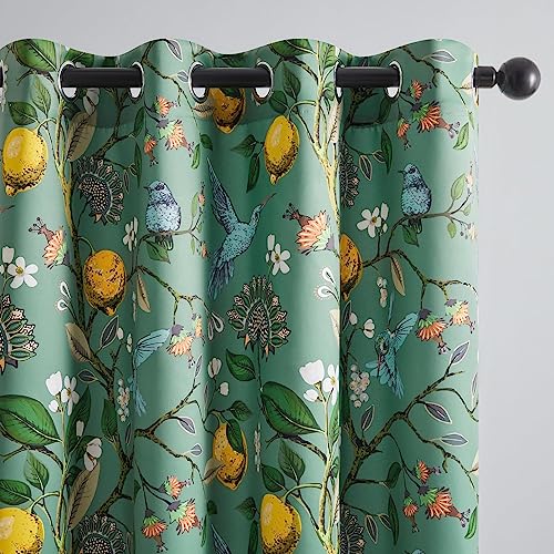 Curtains With Birds And Flowers