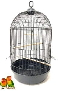 Image showcasing Round Bird Cage: Perfect Aviary for Cockatiels and Small Birds - Birds