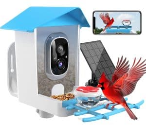 Solar Powered Window Bird Feeder Camera