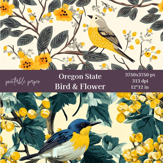 What is Oregon State Bird And Flowers