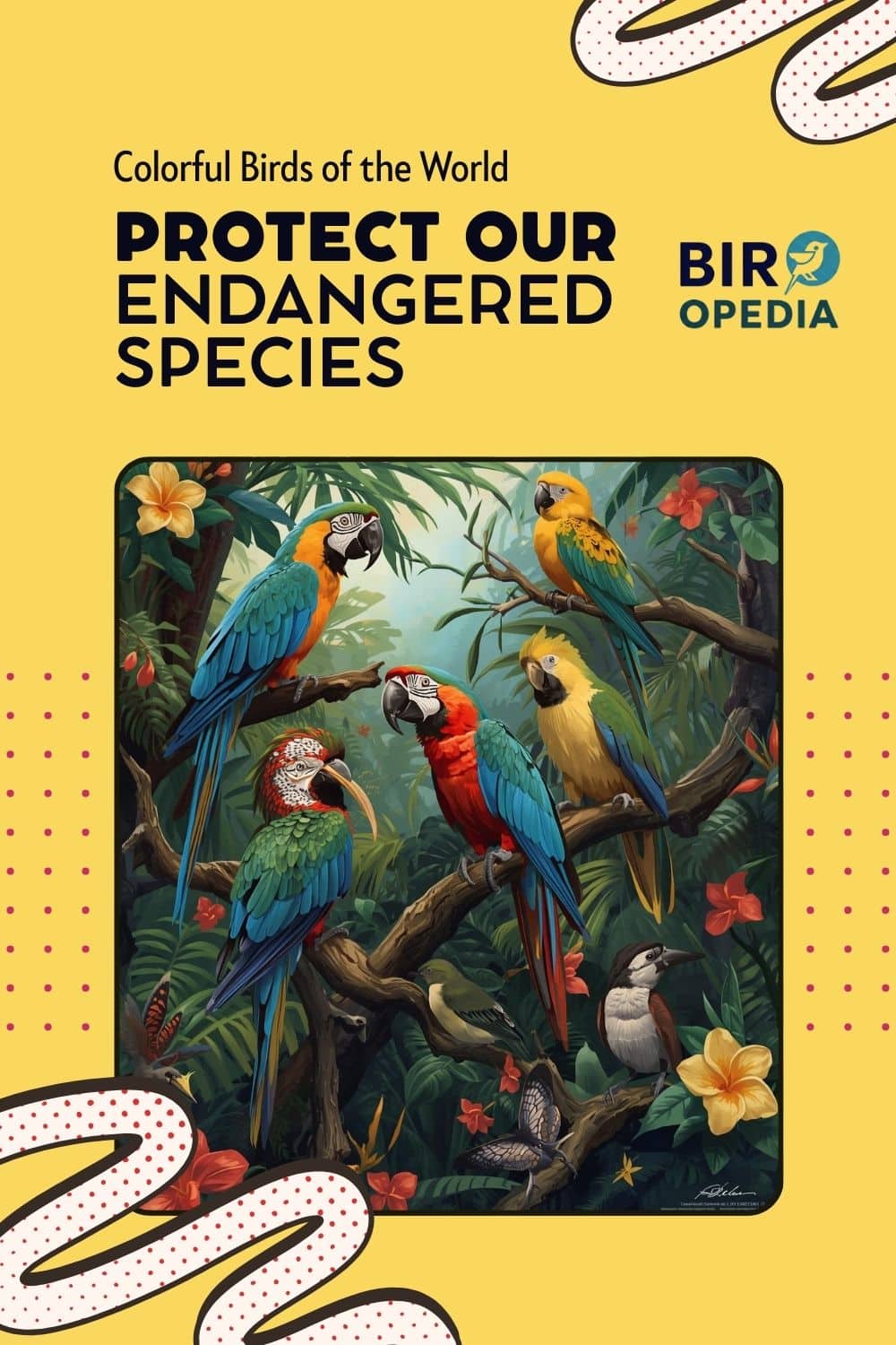 Colorful Endangered Birds