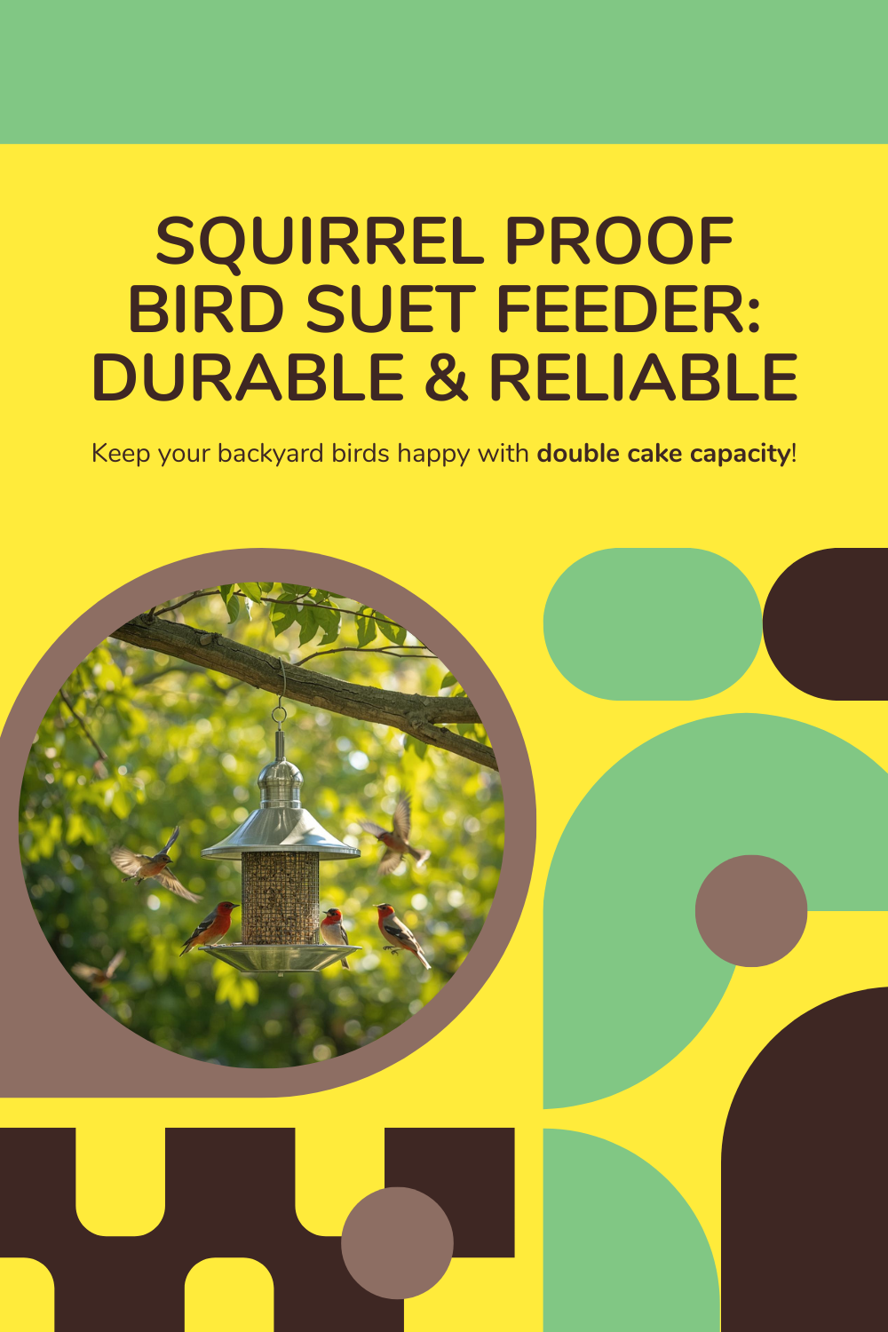 Squirrel Proof Bird Suet Feeder