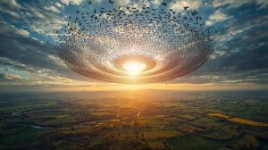 Why Do Bird Flocks Fly in Circles