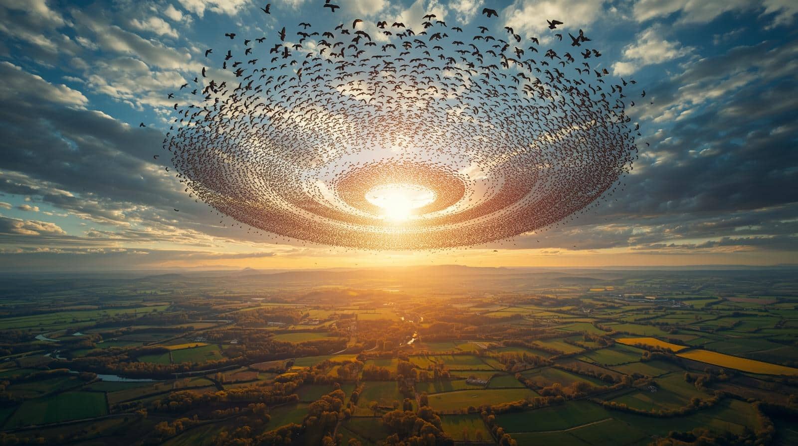 Why Do Bird Flocks Fly in Circles