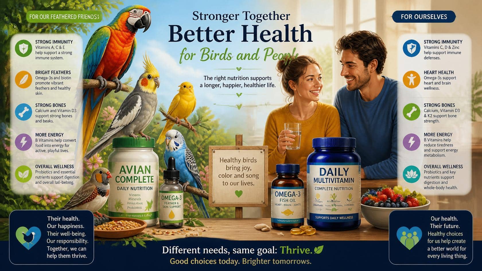 Are Bird Probiotics the Same As Human Probiotics – Differences, Risks, and Benefits