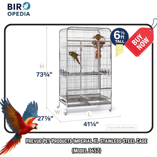 Best Bird Cage for Parrots Prevue Pet Products Imperial XL Stainless Steel Cage (Model 3457)