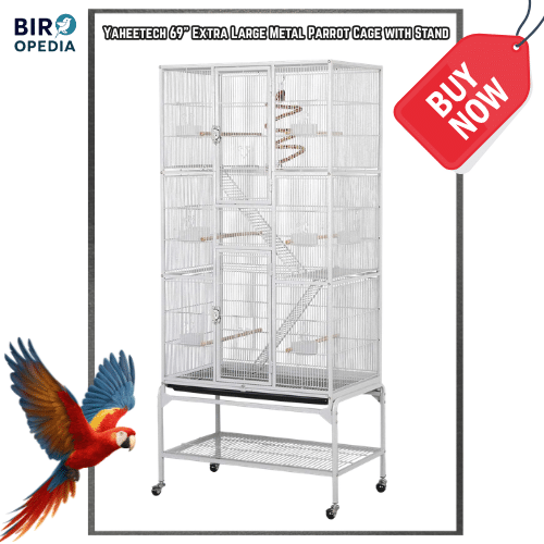 Best Bird Cage for Parrots Yaheetech 69 Extra Large Metal Parrot Cage with Stand