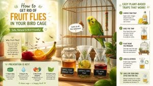 how to get rid of fruit flies in bird cage