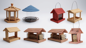 Wooden Bird Feeder