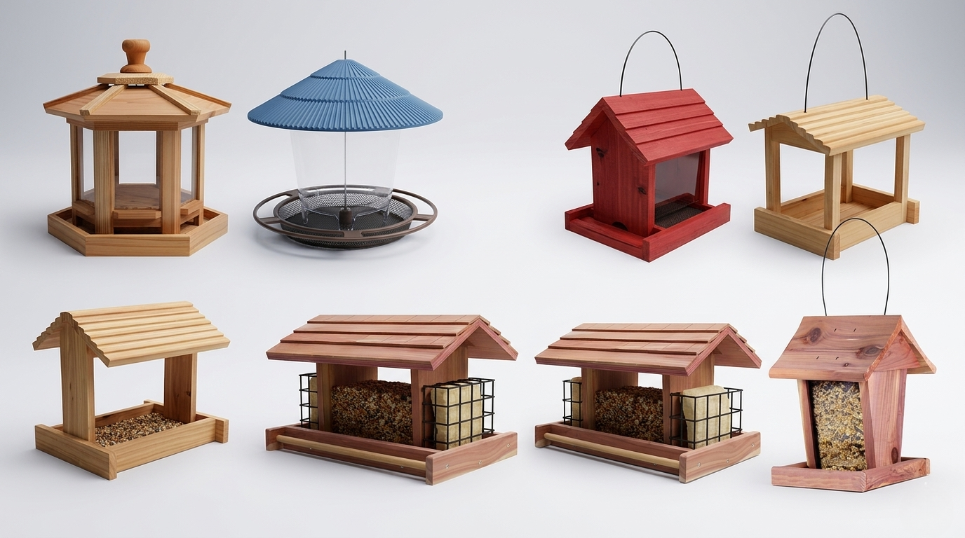 Wooden Bird Feeder
