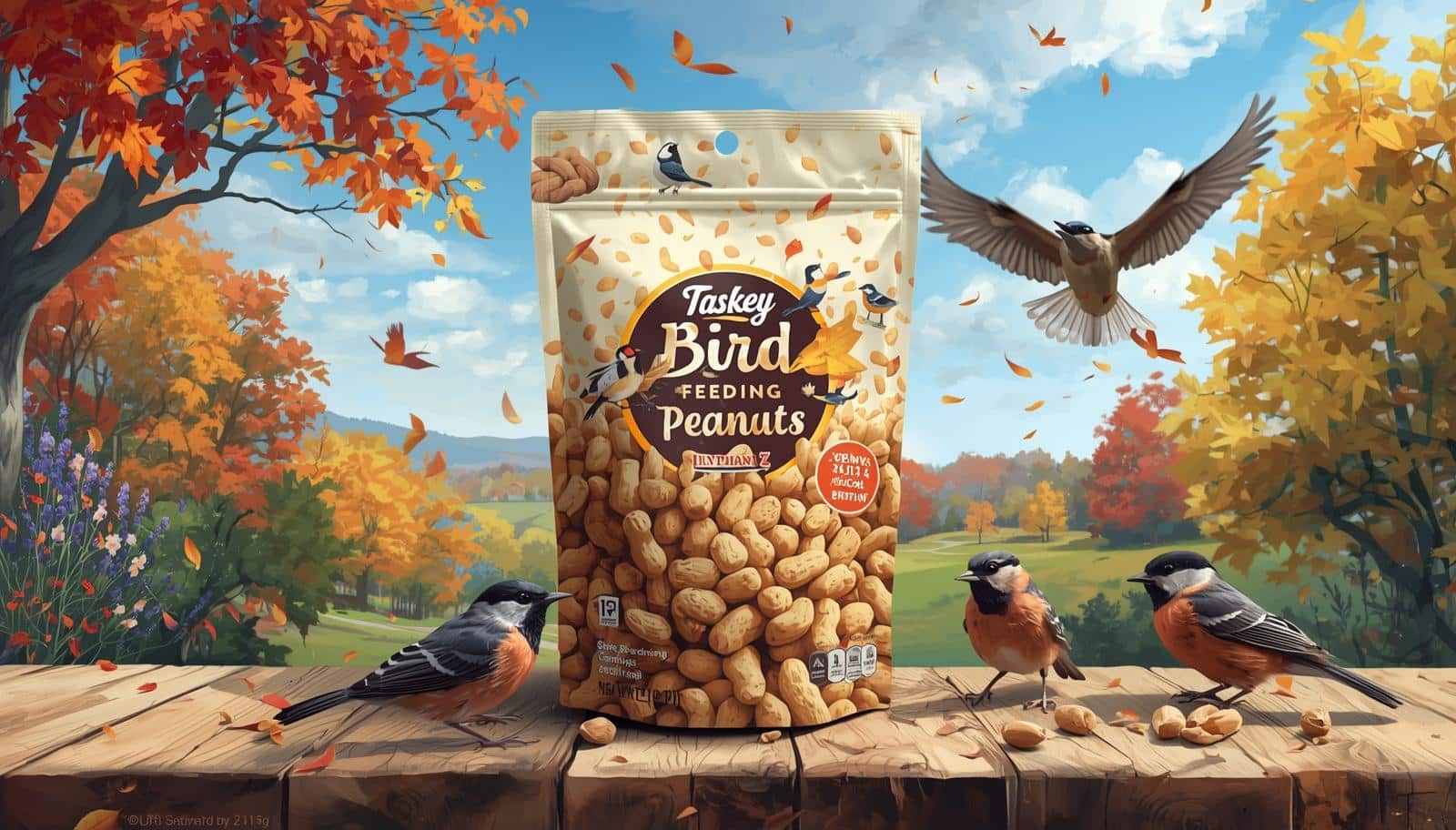 Bird Feeding Peanuts