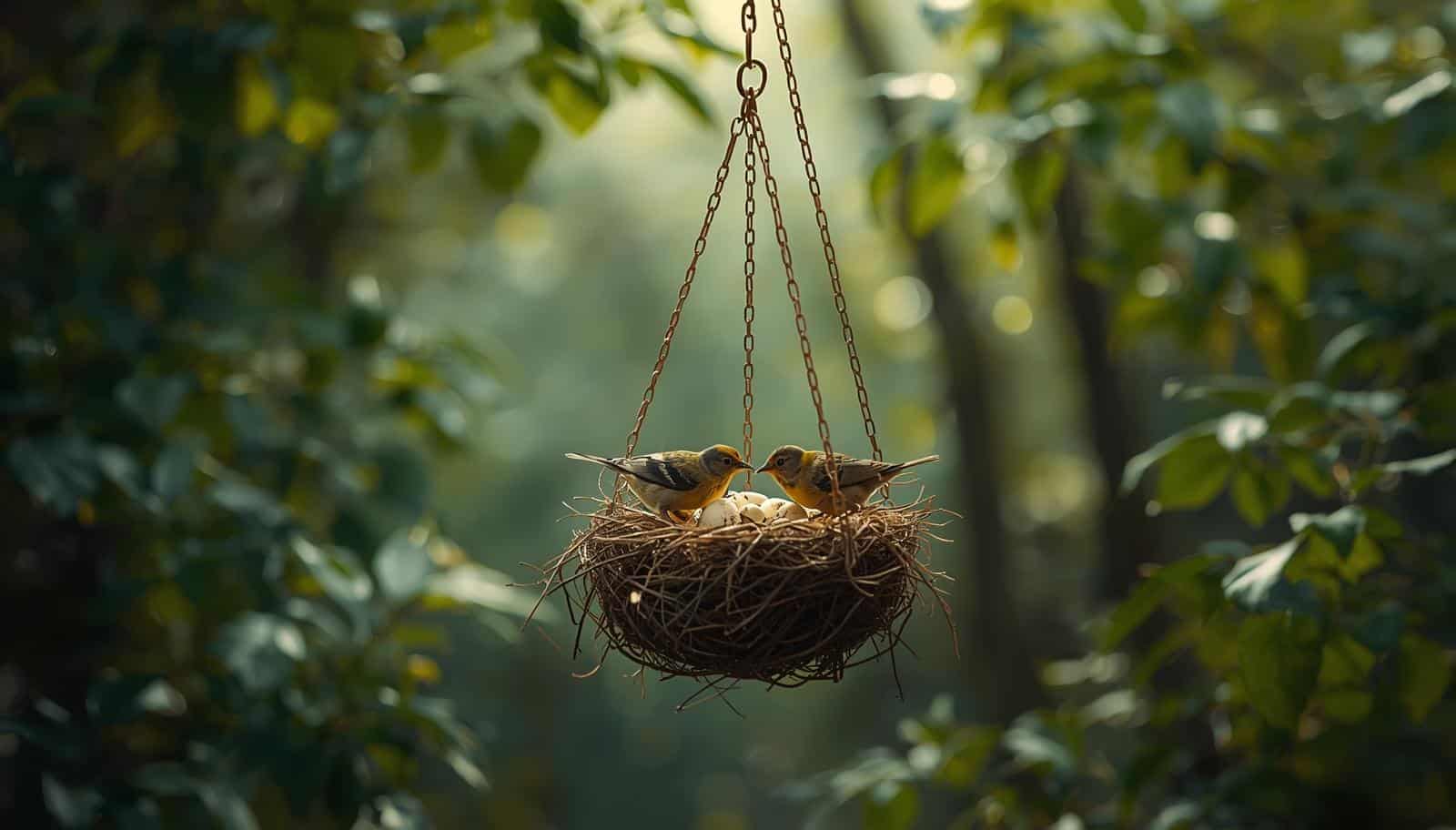 Pendant Nesting Birds