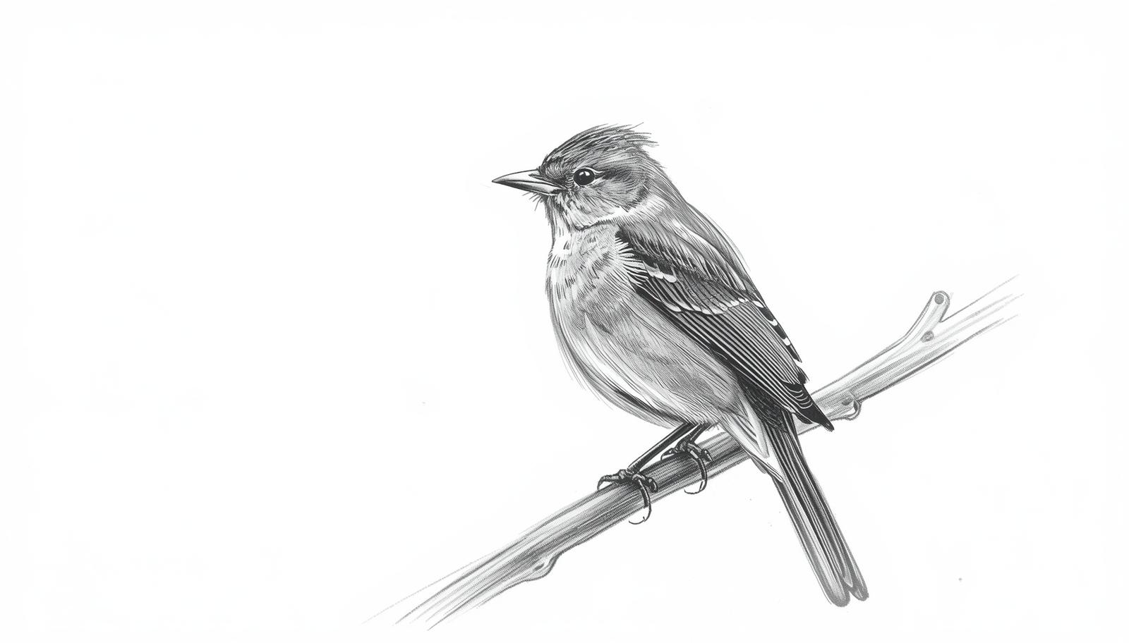 How to Draw a Bird Perched on a Branch
