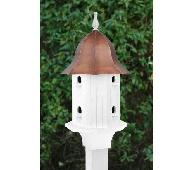 Amazing White Bird House with Copper Roof Design