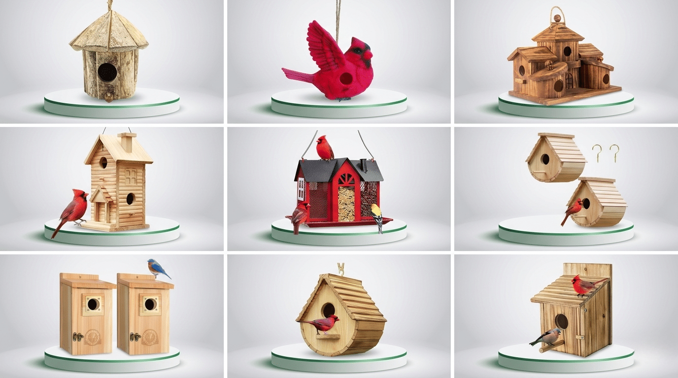 Cardinal Bird House