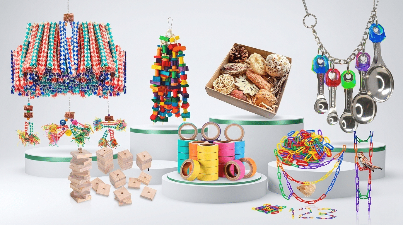 DIY Bird Toys (Best Homemade Toys for Happy, Active Birds)